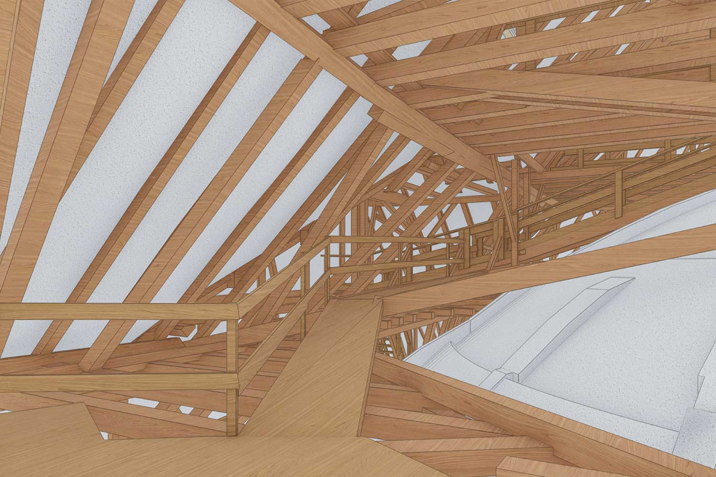 St. Gallen, Kathedrale Stiftsbezirk Gebäudevermessung 3D-Dachkonstruktion, HMQ AG