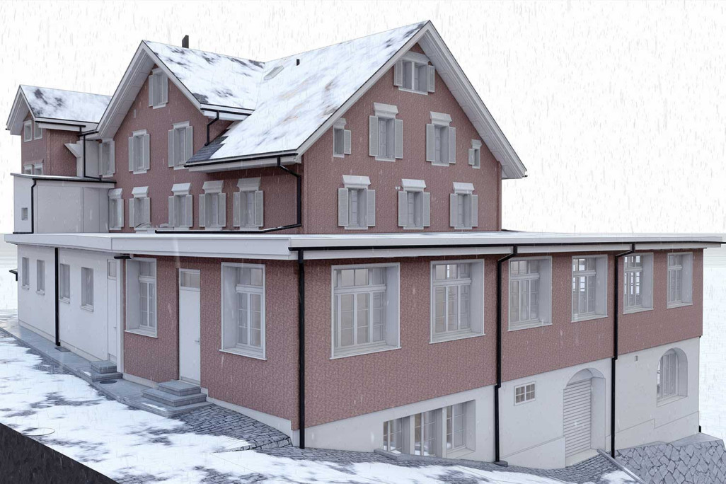 Pilgerhaus in Niederrickenbach, 3D-Ansichten, HMQ AG
