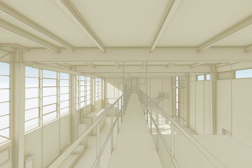 Gebäudeaufnahme und 3D-Modellierung in ArchiCAD von Industriegebäude in Zuchwil, HMQ AG