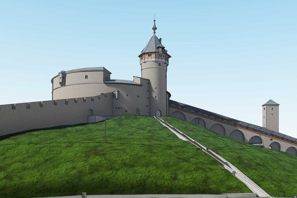3D-BIM-Modell von der Munot Festung in Schaffhausen, HMQ AG