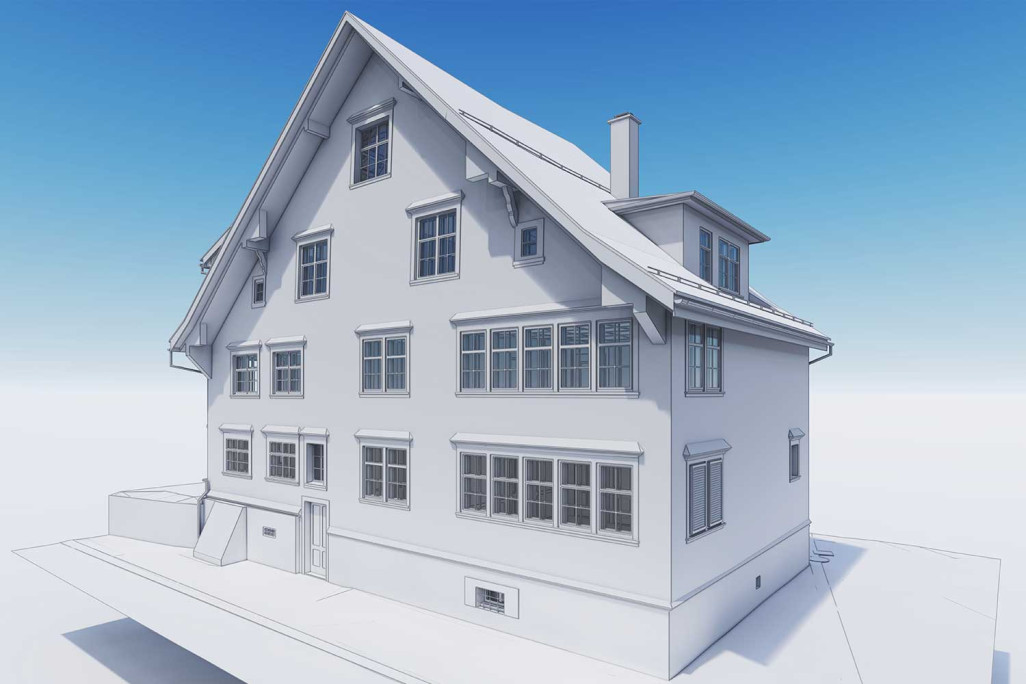 Mehrfamilienhaus in St. Margrethen als 3D-BIM-Modell, HMQ AG