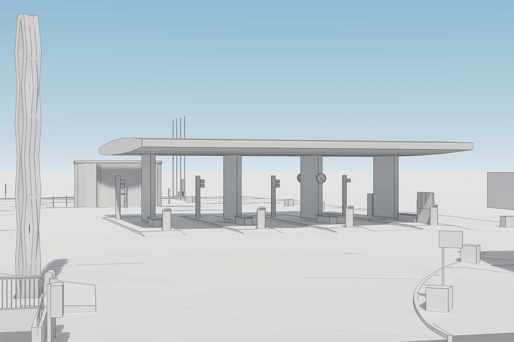 Gebäudevermessung von der Busstation Ost am Bahnhof in Baden, HMQ AG