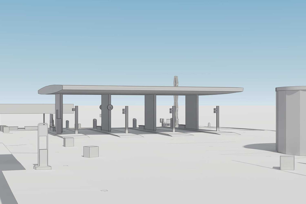 Busstation Ost am Bahnhof in Baden als 3D-Modell, HMQ AG