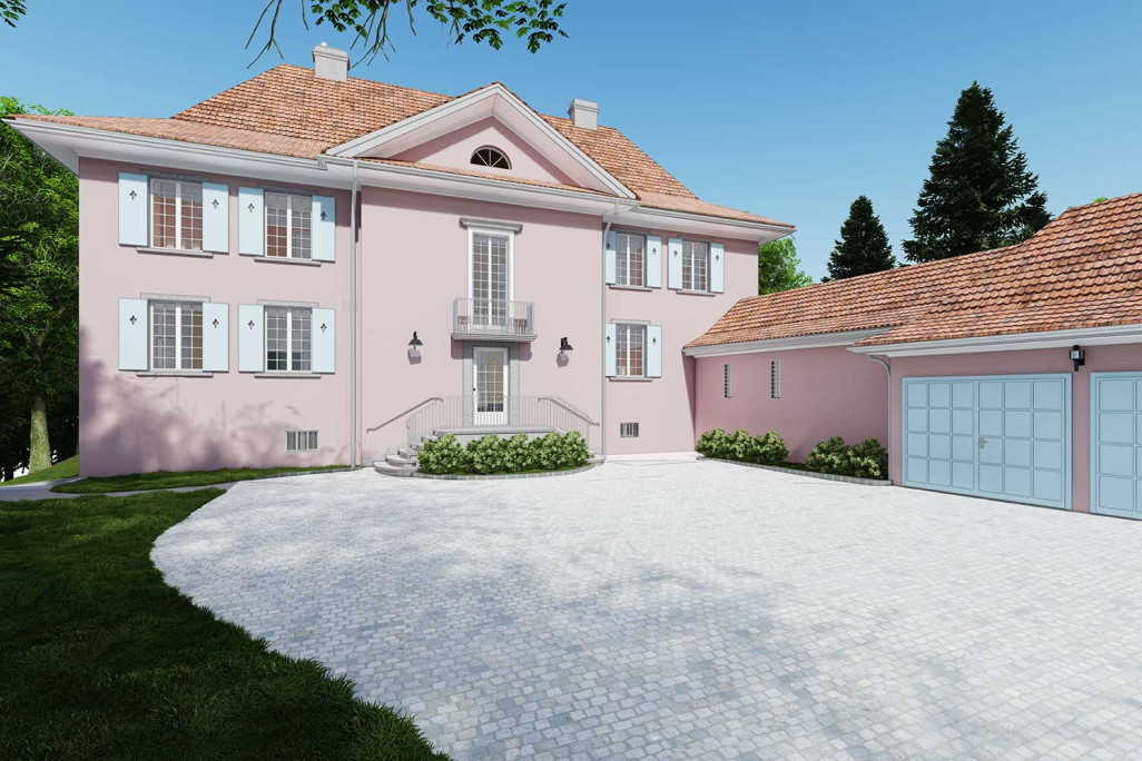 3D-Modellierung im LOD 1:20, Villa in Kastanienbaum, HMQ AG