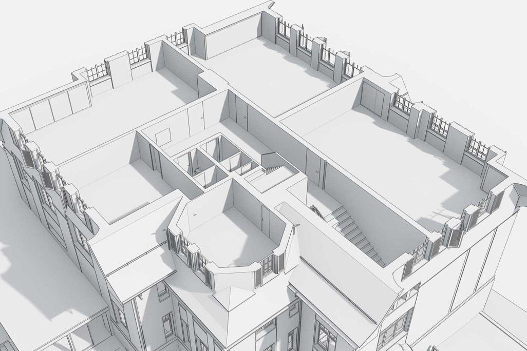 3D-Grundriss von Schulhaus Gallus in Mörschwil, HMQ AG