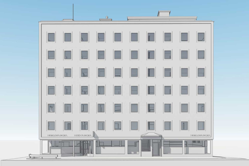 Gebäudeaufnahme und 3D-Modellierung von Wohn- und Geschäftshaus in Luzern, HMQ AG