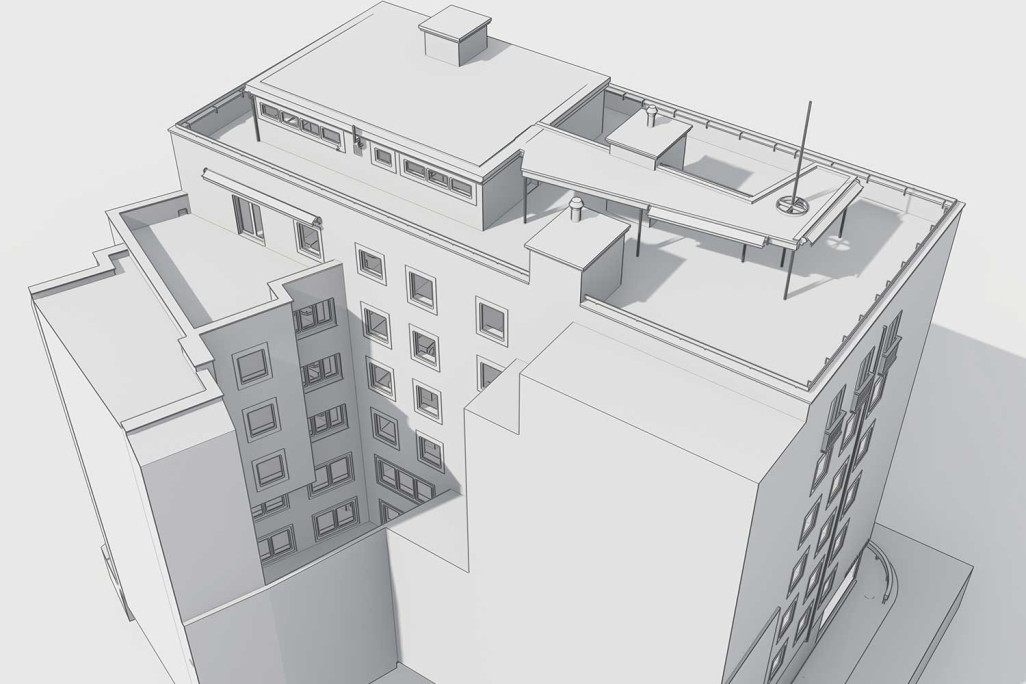 3D-Modellierung mit ArchiCAD von Wohn- und Geschäftshaus in Luzern, HMQ AG