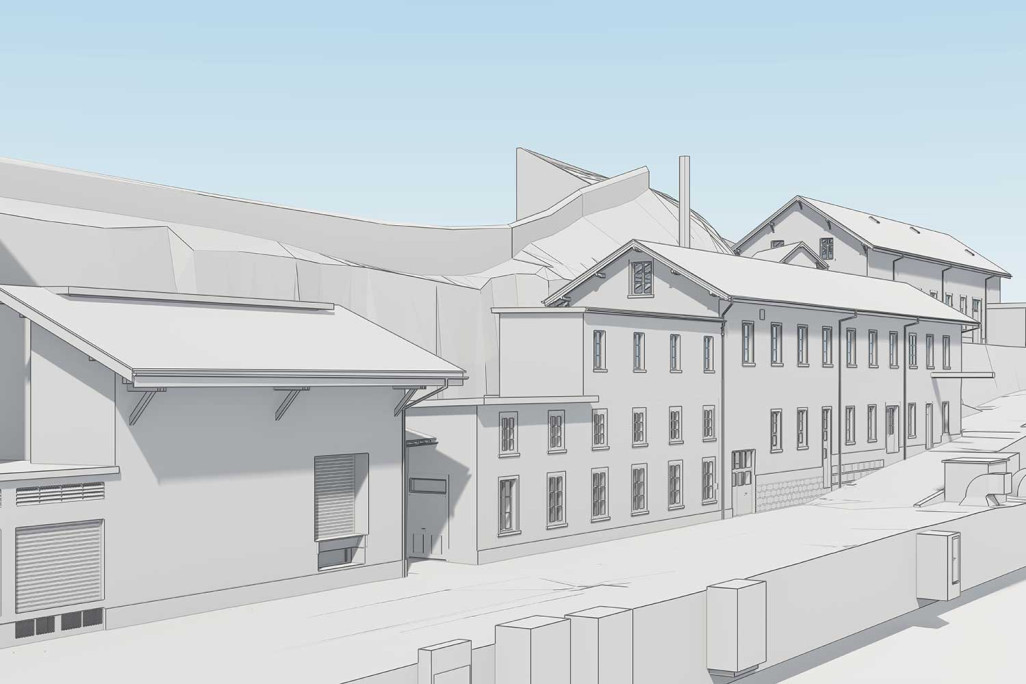 3D-Modellierung mit ArchiCAD von der Flumserei in Flums, HMQ AG