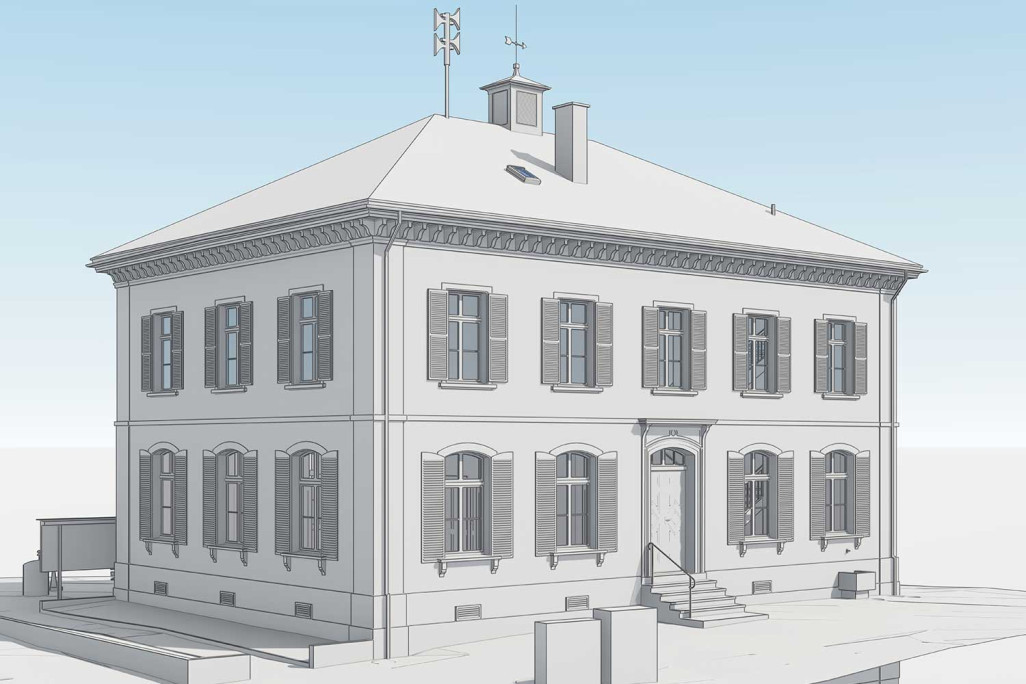 Altes Schulhaus von Salenstein in 3D, HMQ AG