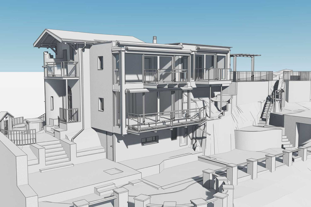 3D-Modellierung mit ArchiCAD von Villa am Lago Maggiore in Ascona, HMQ AG