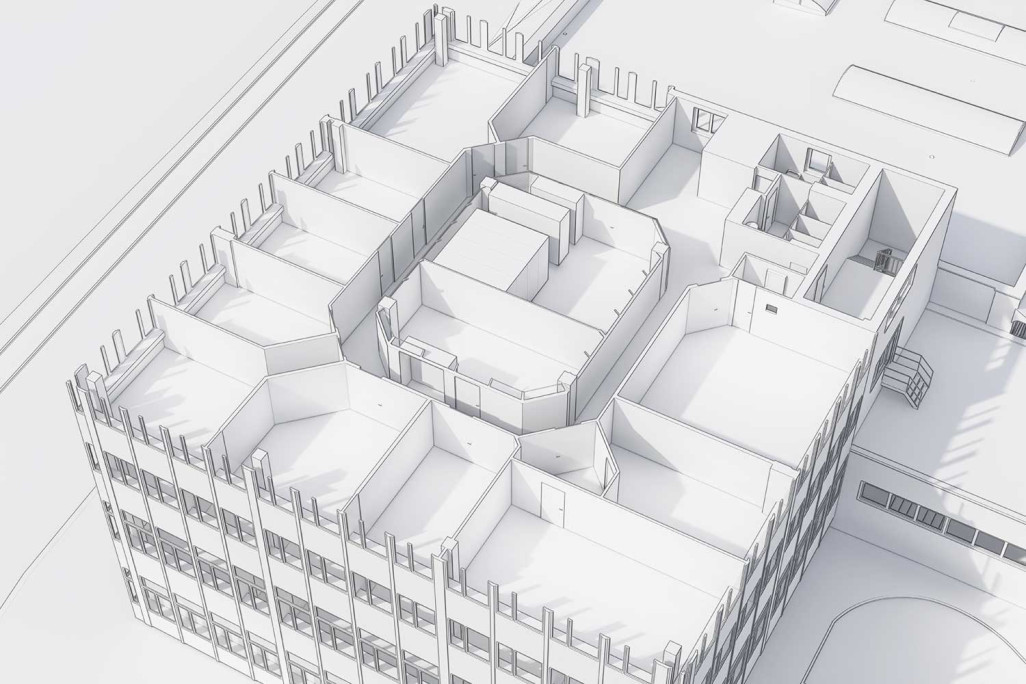 3D-Grundriss von Industriegebäude in Wetzikon, HMQ AG