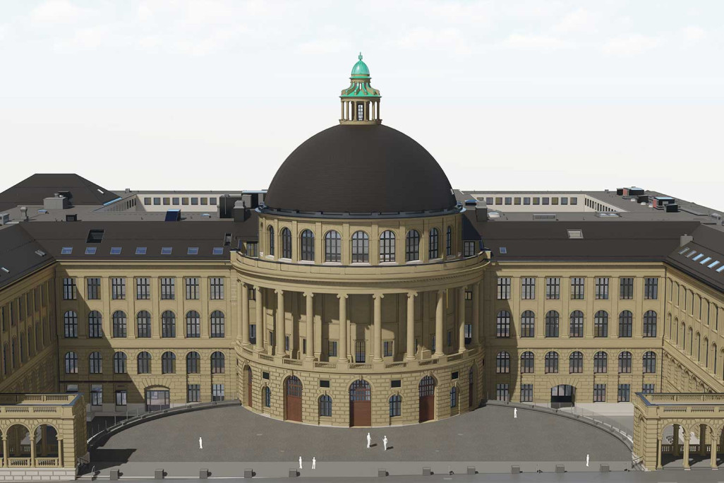ETH Zürich Hauptgebäude, Gebäudeaufnahme 3D-BIM-Modell, HMQ AG