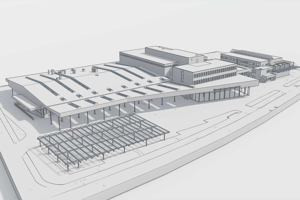 Zürich ZH, 3D-Modell Mercedes-Benz Automobil AG, HMQ AG