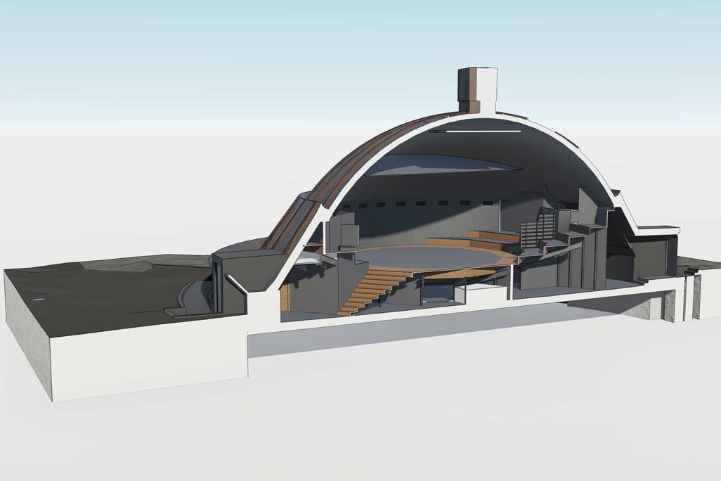 Schnitt durch 3D-Modell von Gaskessel in Bern, HMQ AG