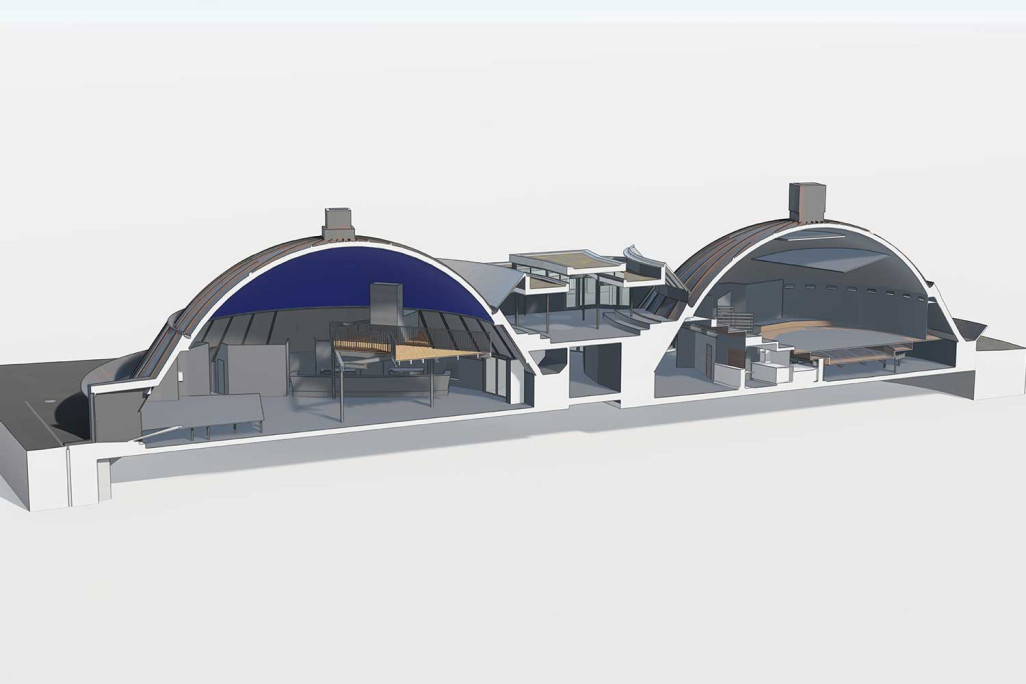 Kulturzentrum Gaskessel als 3D-BIM-Modell, HMQ AG