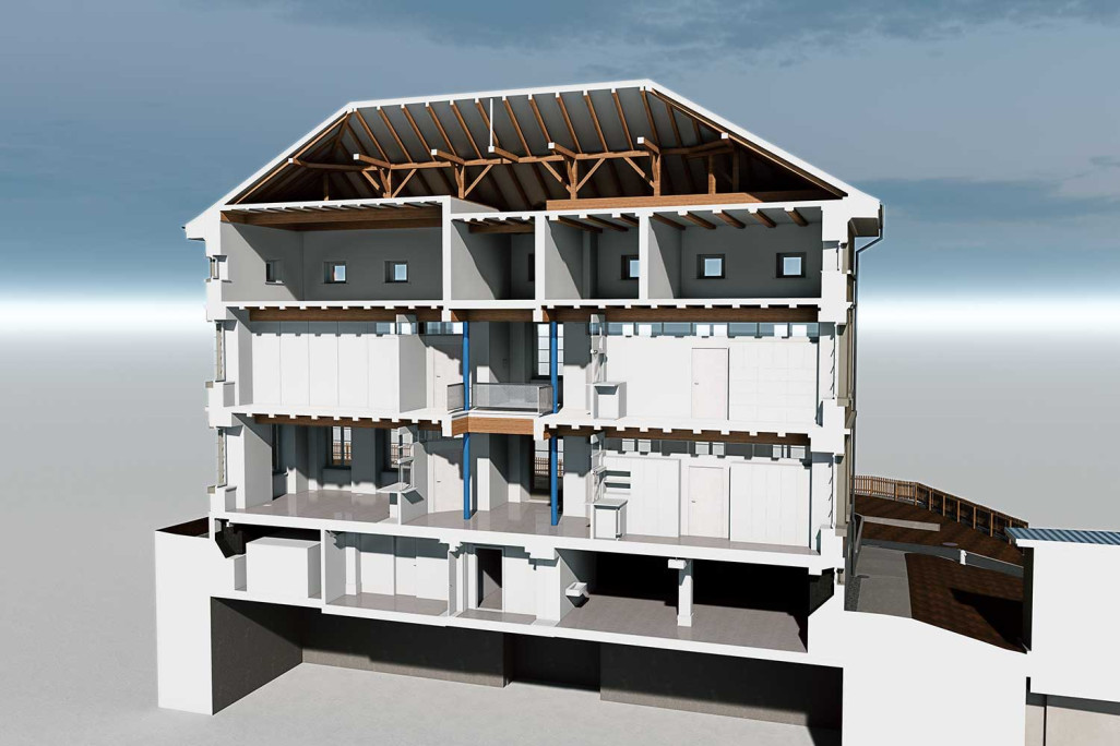 Gemeindehaus in Meisterschwanden, 3D-BIM-Modell als Planungsgrundlage, HMQ AG