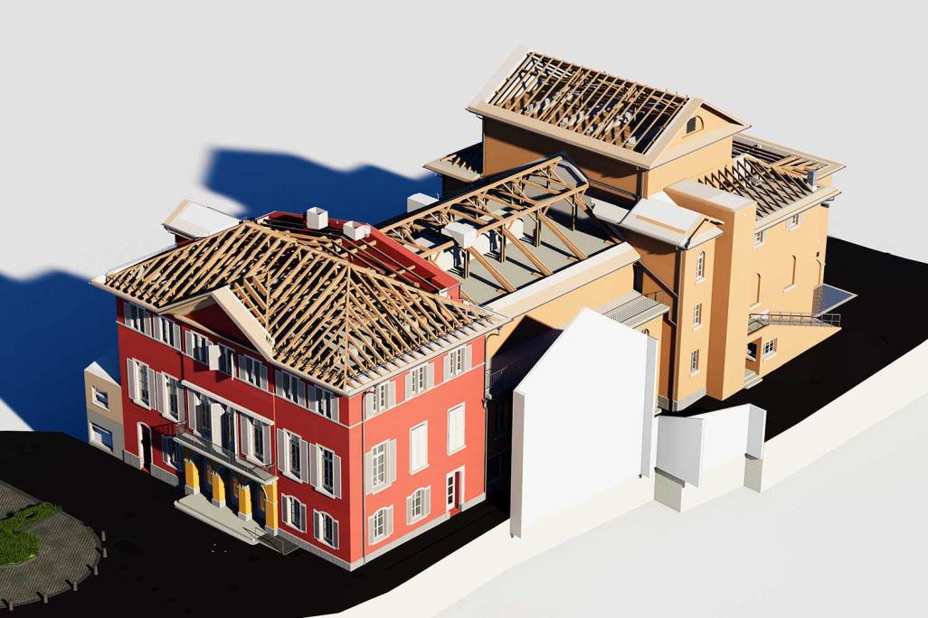 Tellspielhaus in Altdorf im Kanton Uri als 3D-Modell, HMQ AG