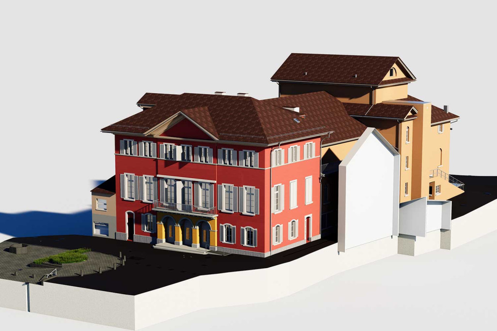 3D-Modellierung mit ArchiCAD, Tellspielhaus in Altdorf im Kanton Uri, HMQ AG