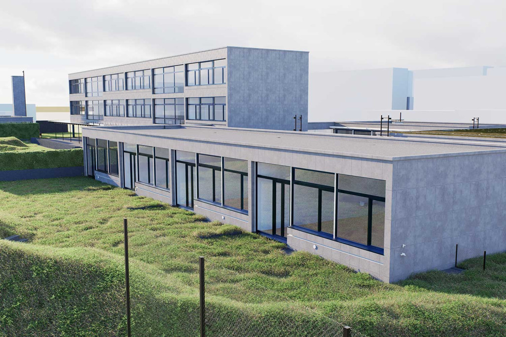 As-Built 3D-Modell vom Schulhaus Blumenfeld in Zuchwil, HMQ AG