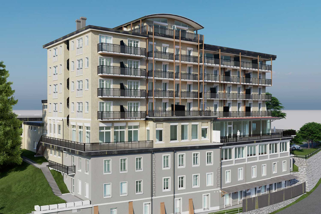 Hotel Belvedere in Grindelwald als 3D-Modell, HMQ AG