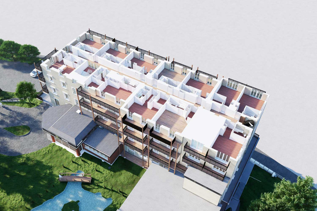 3D-Grundriss von 3D-Modell von Hotel Belvedere in Grindelwald, HMQ AG