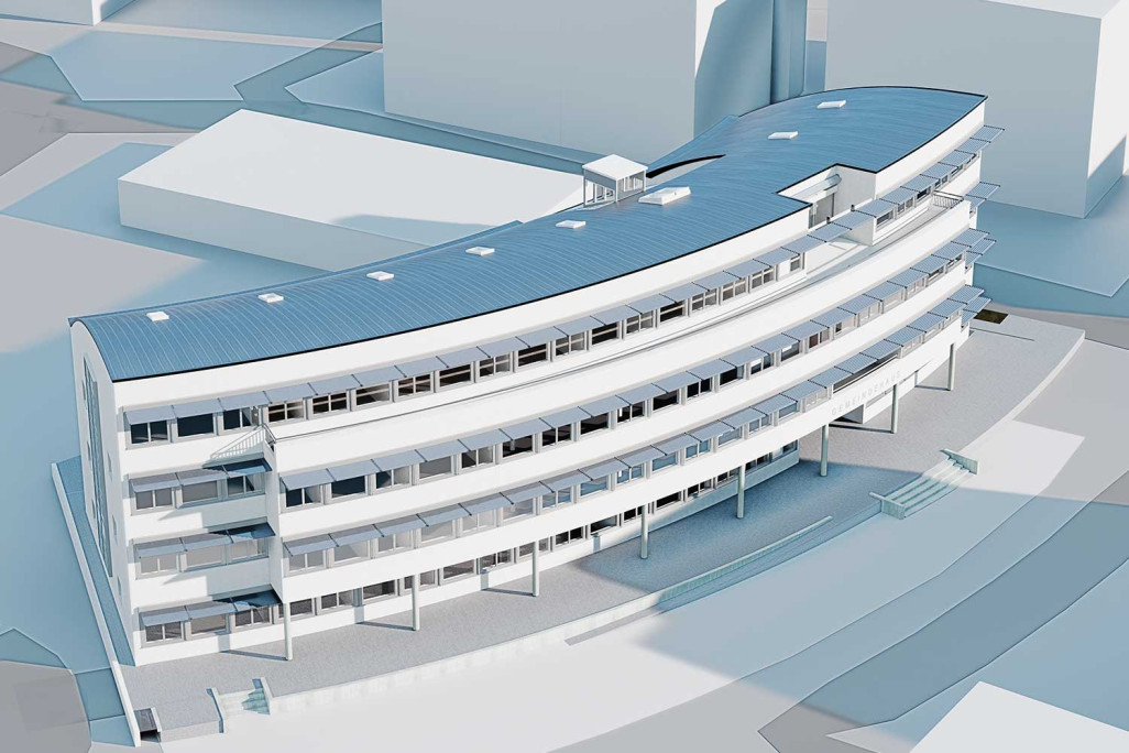 3D-Punktwolke als Grundlage für 3D-Modell vom Gemeindehaus in Stäfa, HMQ AG