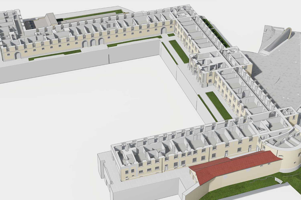 St. Gallen, Regierungsgebäude, 3D-Grundriss aus Gebäudeaufnahme, HMQ AG