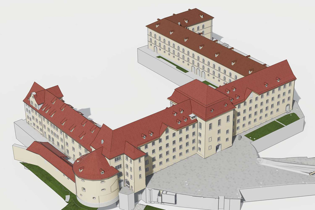 St. Gallen, Regierungsgebäude, 3D-Modell aus Gebäudeaufnahme, HMQ AG