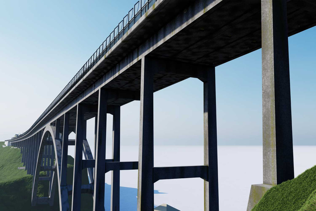 St. Gallen, Fürstenlandbrücke 3D-Brückenkonstruktion, HMQ AG