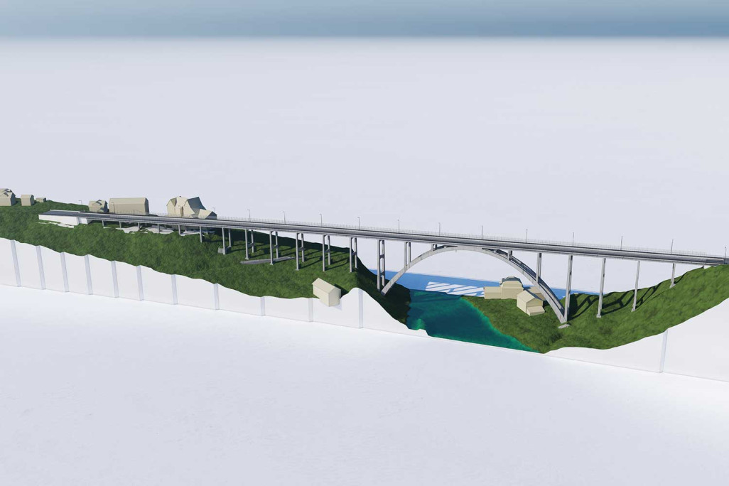 St. Gallen, Fürstenlandbrücke 3D-Modell, HMQ AG