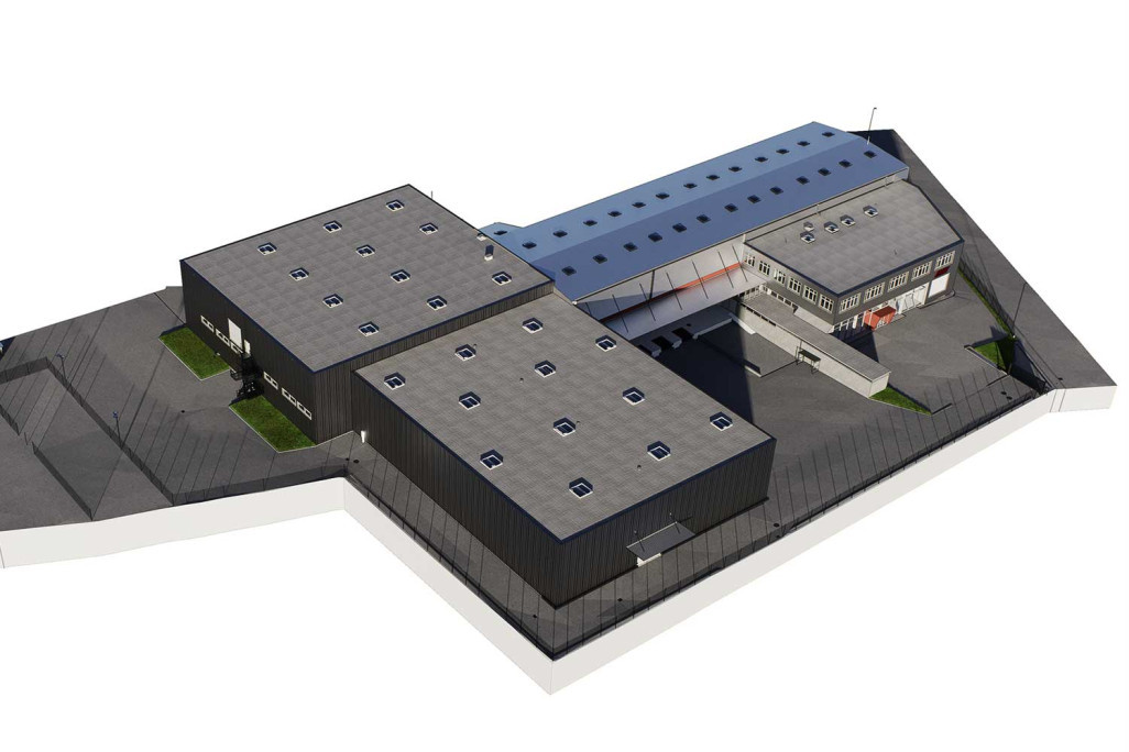 Bussigny VD, Lagerhalle Gebäudevermessung 3D-Laserscanning, HMQ AG