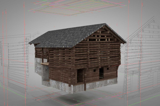 Heustall 3D-Gebäudemodell, HMQ AG