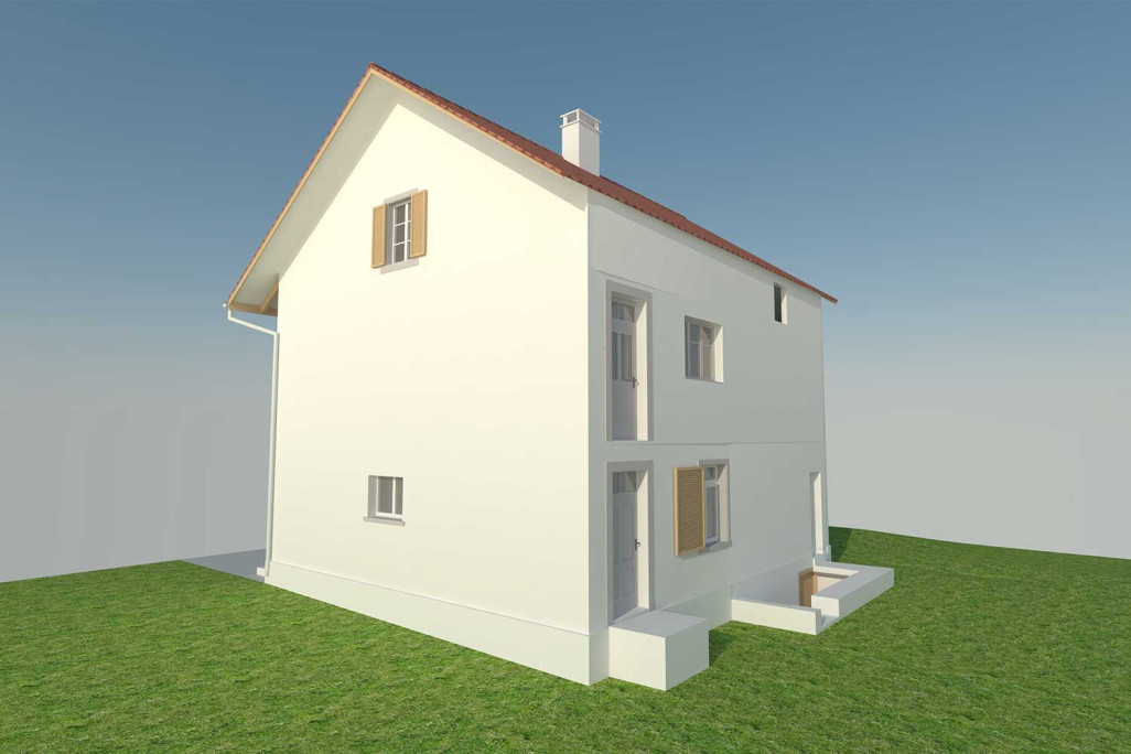 3D-CAD-Modell, Einfamilienhaus, HMQ AG