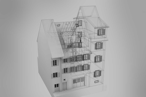 Zuger Altstadtgebäude, 3D-Modell, HMQ AG