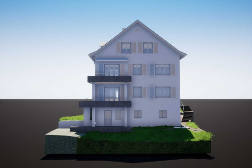 3D-CAD-Modell von einem Mehrfamilienhaus in Kilchberg, HMQ AG