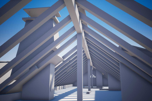 3D-Dachstock von einem Mehrfamilienhaus, HMQ AG