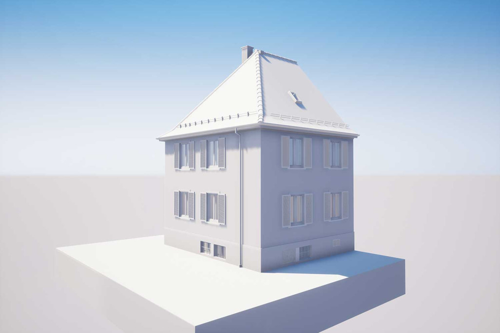 Zürich, 3D-Modell Einfamilienhaus, HMQ AG