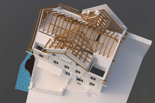 Birmensdorf Gasthaus, 3D-CAD-Modell, HMQ AG