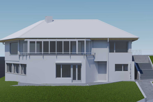3D-CAD-Modell Zweifamilienhaus ArchiCAD, HMQ AG