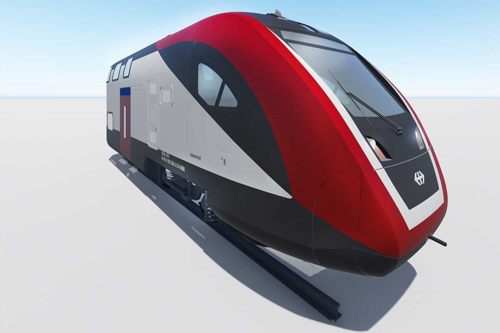 Zugfront Bombardier, 3D-Modell, HMQ AG