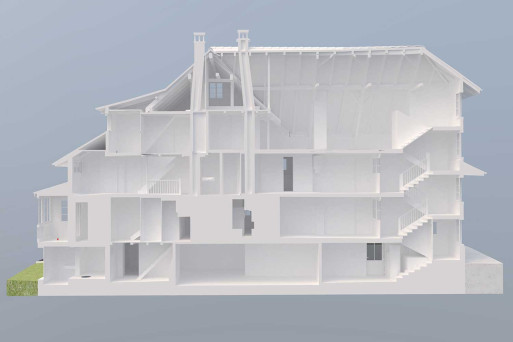 Gebäudeschnitt aus 3D-Modell, HMQ AG