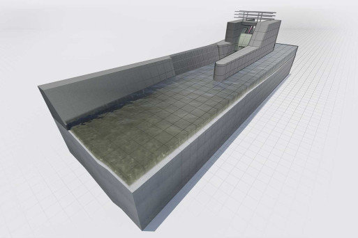 3D-Modell, Wasserfassung Graubünden, HMQ AG