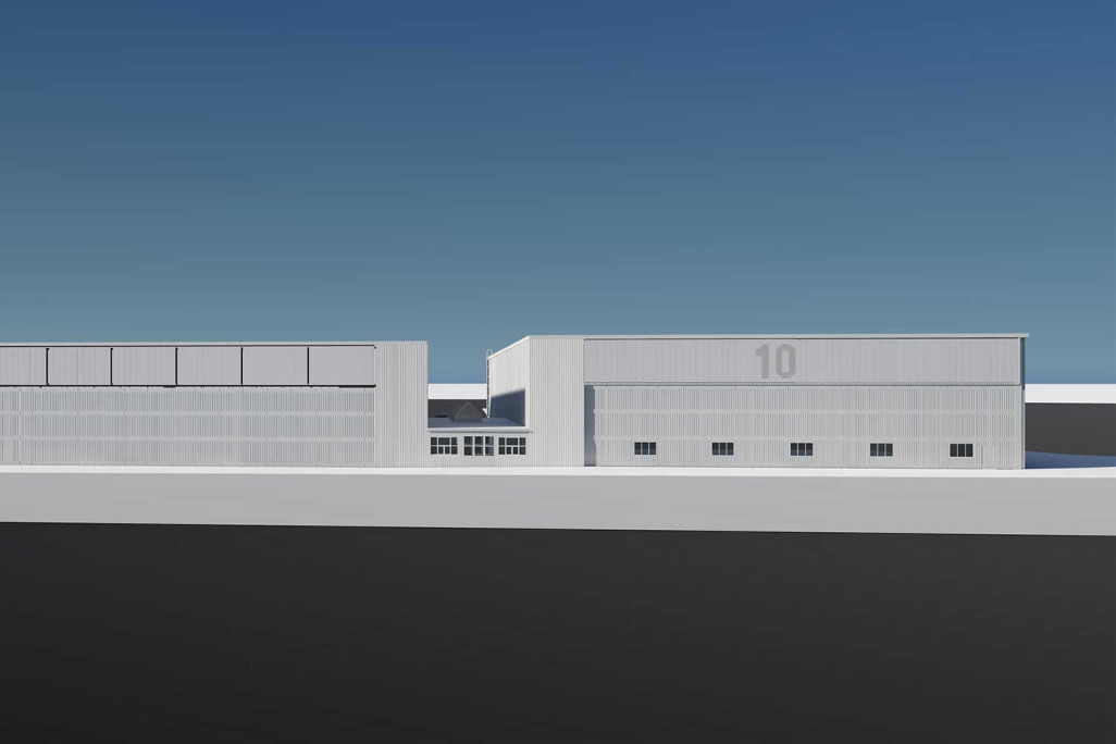 3D-Modell, Halle/Hangar, HMQ AG