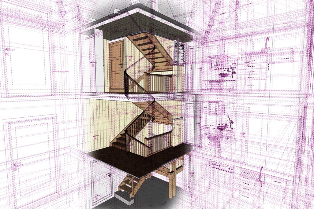 3D-Modeling, Stairway Details, HMQ AG