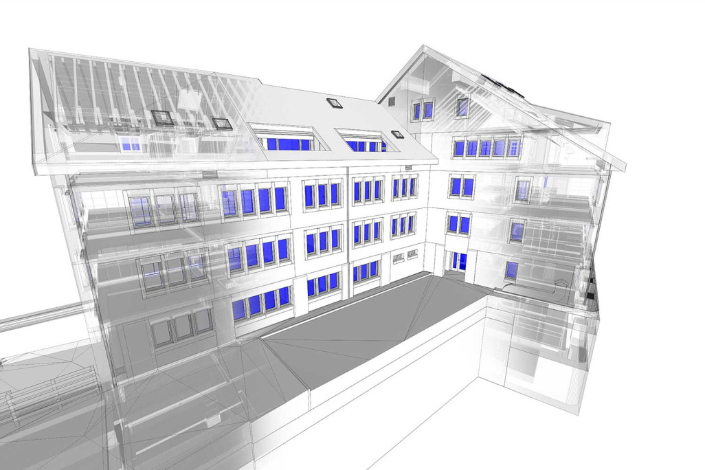 Thusis Rathaus, 3D-Modellierung, HMQ AG