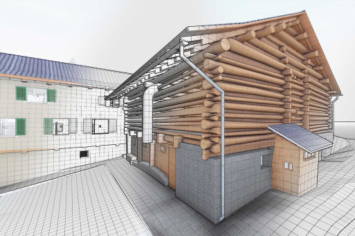 3D-Modellierung in ArchiCAD, Wohnhaus mit Stall in Graubünden, HMQ AG