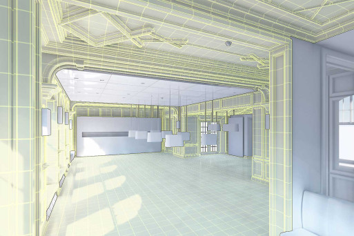 3D-CAD-Modell für Innenarchitektur, HMQ AG