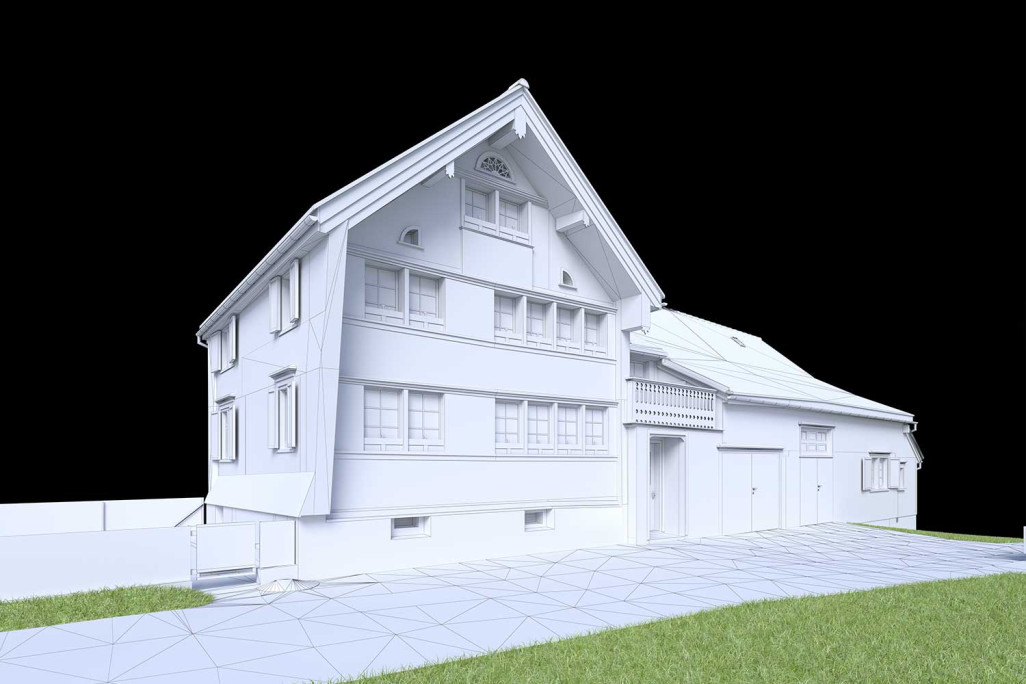 3D-CAD-Modell aus Gebäudeaufnahme, HMQ AG
