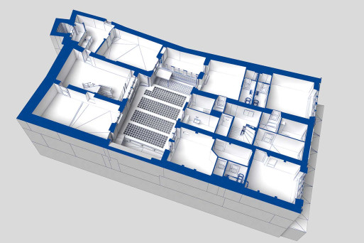 3D-CAD-Grundriss, Geschäftshaus in Basel, HMQ AG