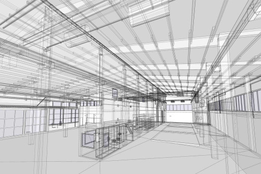3D-Modeling Industriehalle, HMQ AG